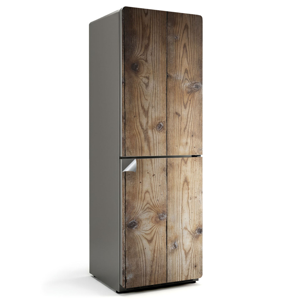 Naklejka na lodówkę Deski drewniane w pionie