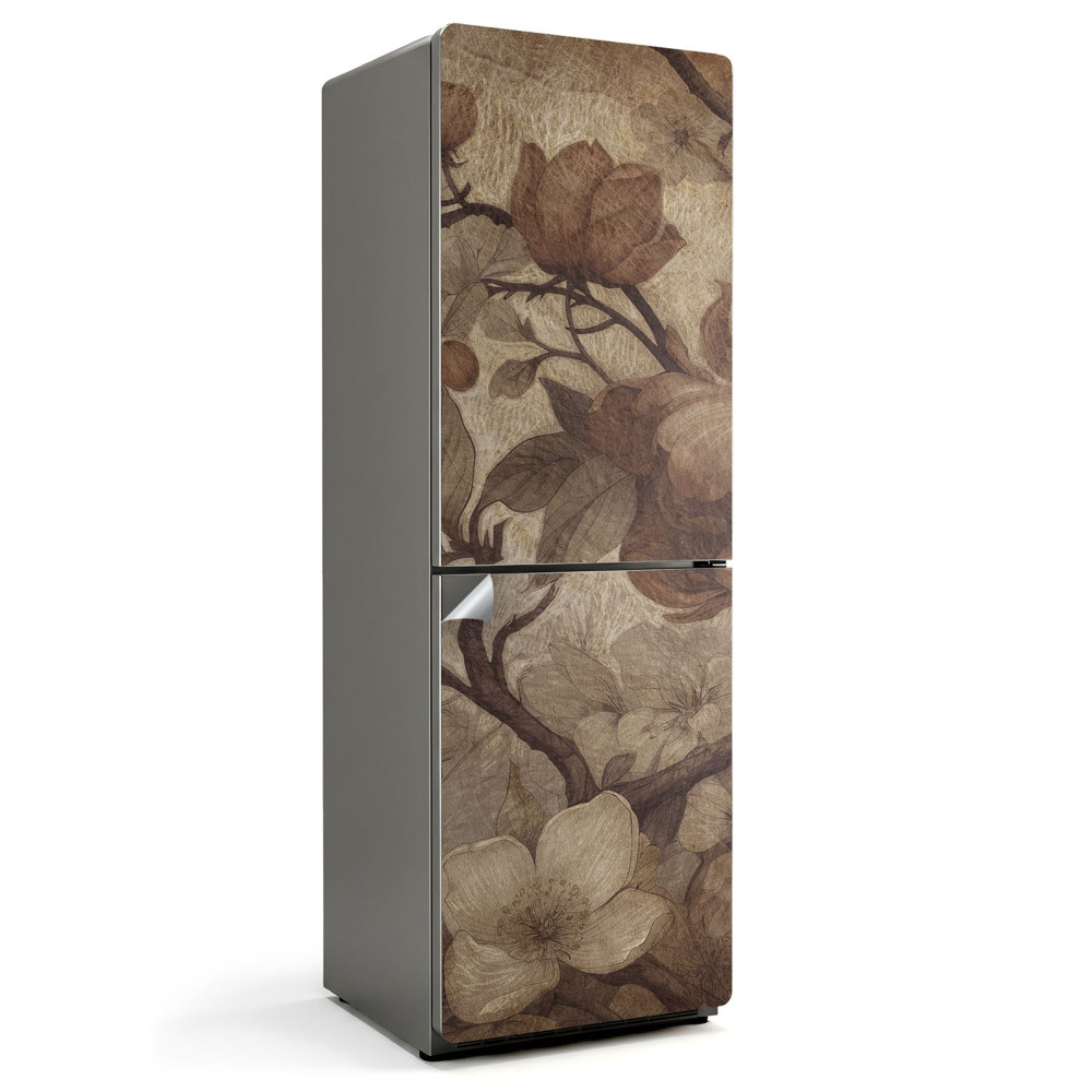Nalepka na lodówkę Wypłowiała kwiatowa kompozycja