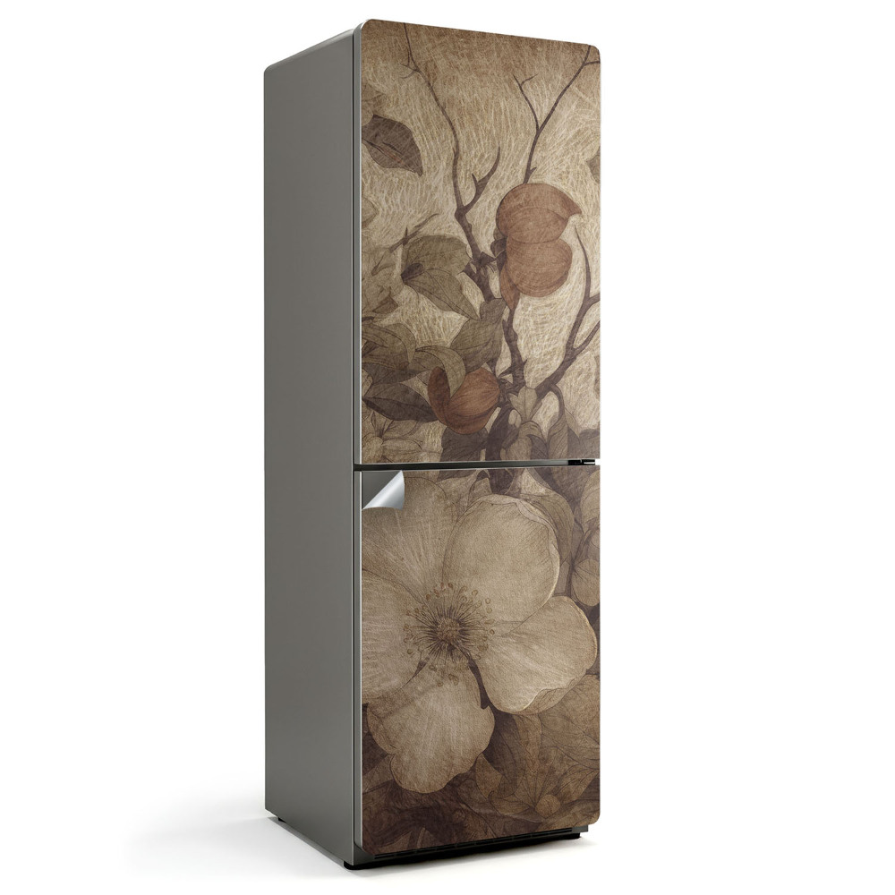 Okleina na lodówkę Wypłowiała kwiatowa kompozycja