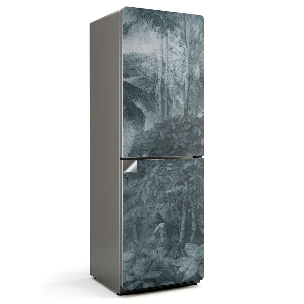 Okleina na lodówkę Tropikalne rośliny we mgle