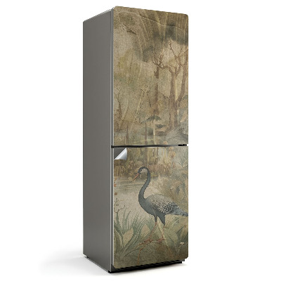 Okleina na lodówkę Ptak w naturalnym krajobrazie