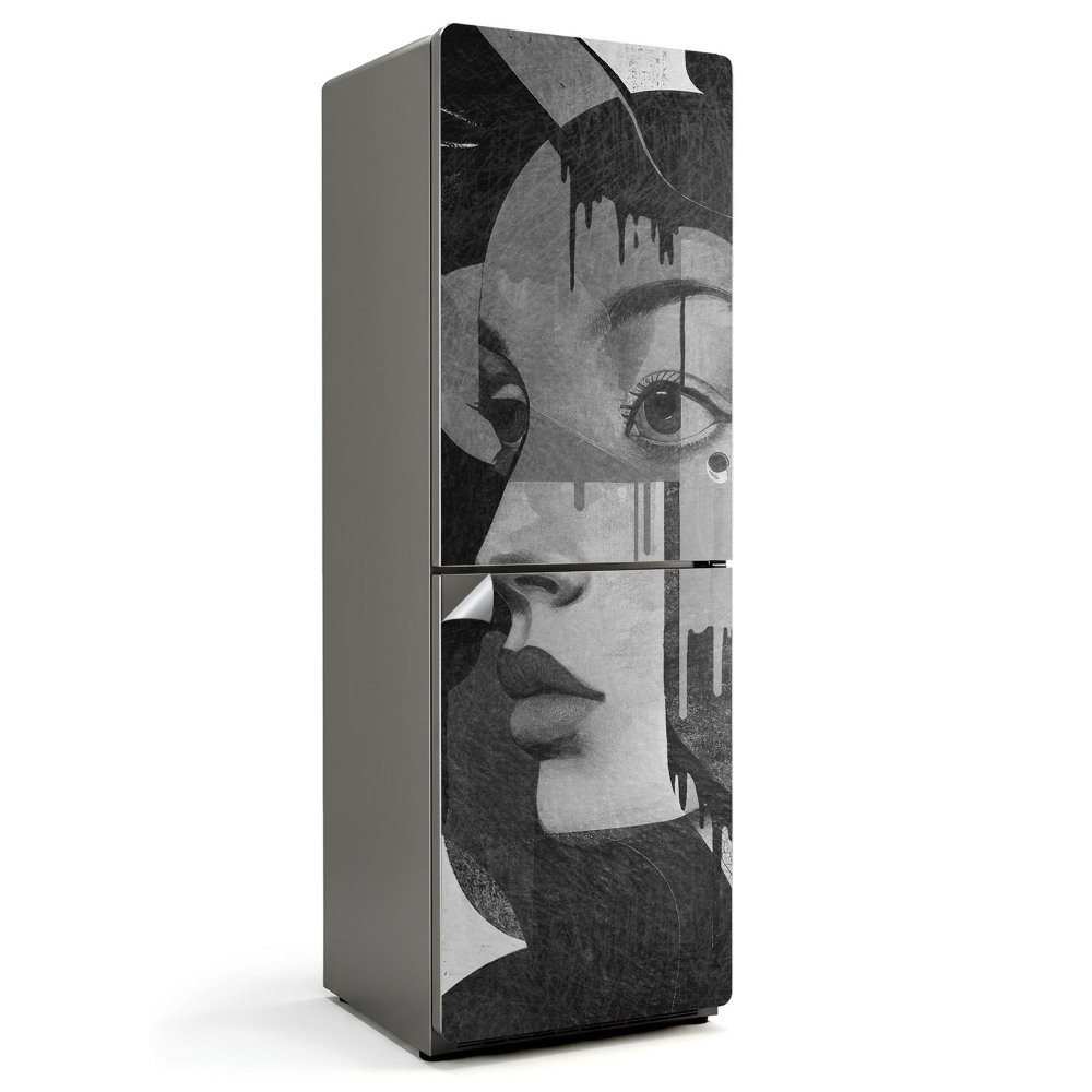 Naklejka na lodówkę Abstrakcyjny portret kobiety