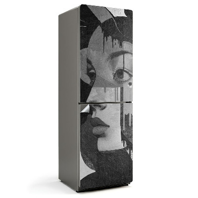 Naklejka na lodówkę Abstrakcyjny portret kobiety