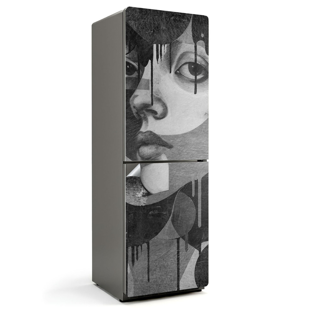 Nalepka na lodówkę Abstrakcyjny portret twarzy