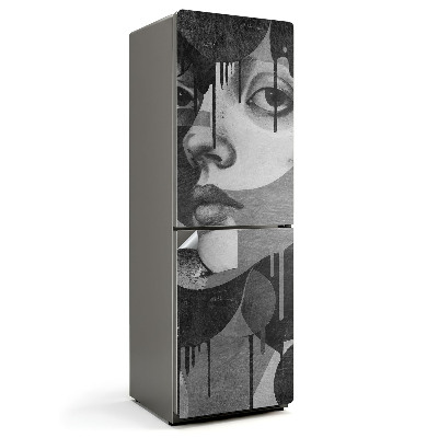 Nalepka na lodówkę Abstrakcyjny portret twarzy