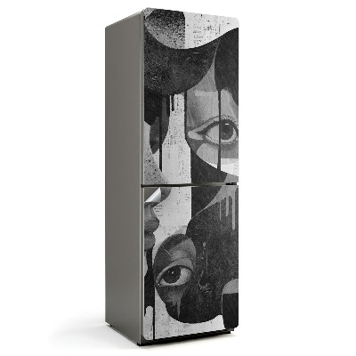 Naklejka na lodówkę Abstrakcyjne portrety kobiet