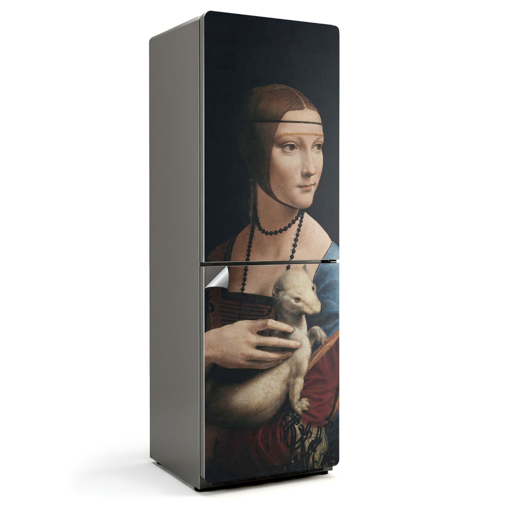 Nalepka na lodówkę Dama z Łasiczką Leonardo da Vinci