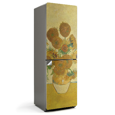 Naklejka na lodówkę Słoneczniki Van Gogh