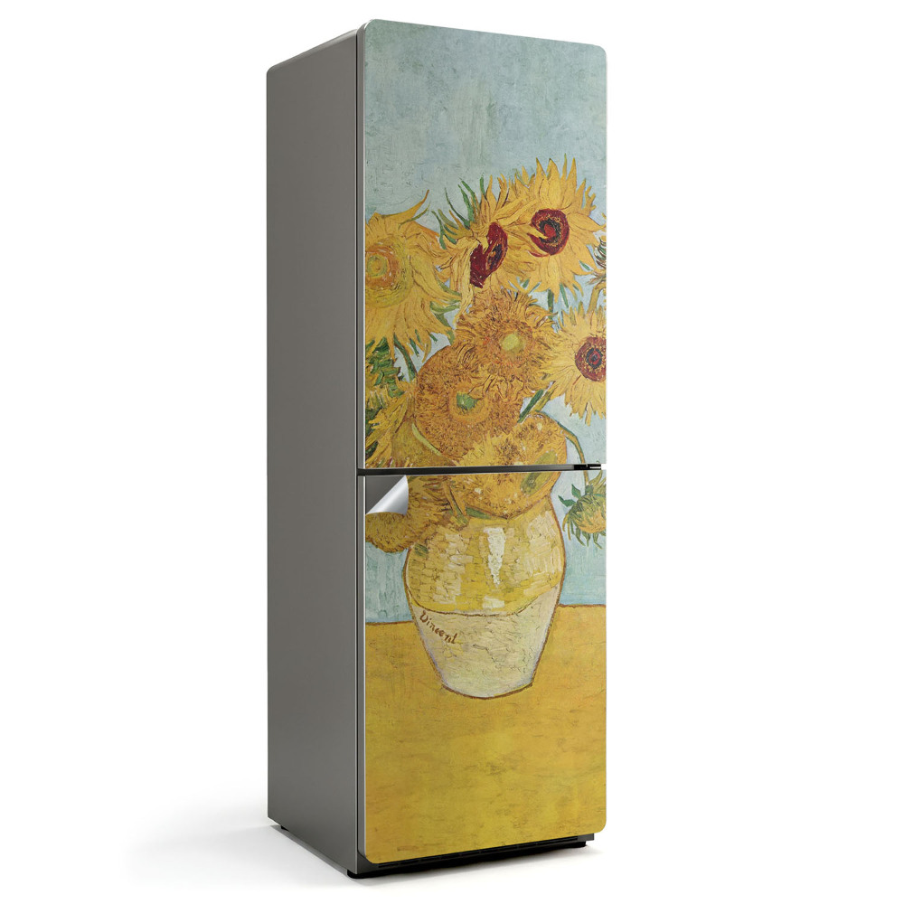 Nalepka na lodówkę Słoneczniki Van Gogh