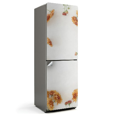 Naklejka na lodówkę Kwiatowy wzór w ramce