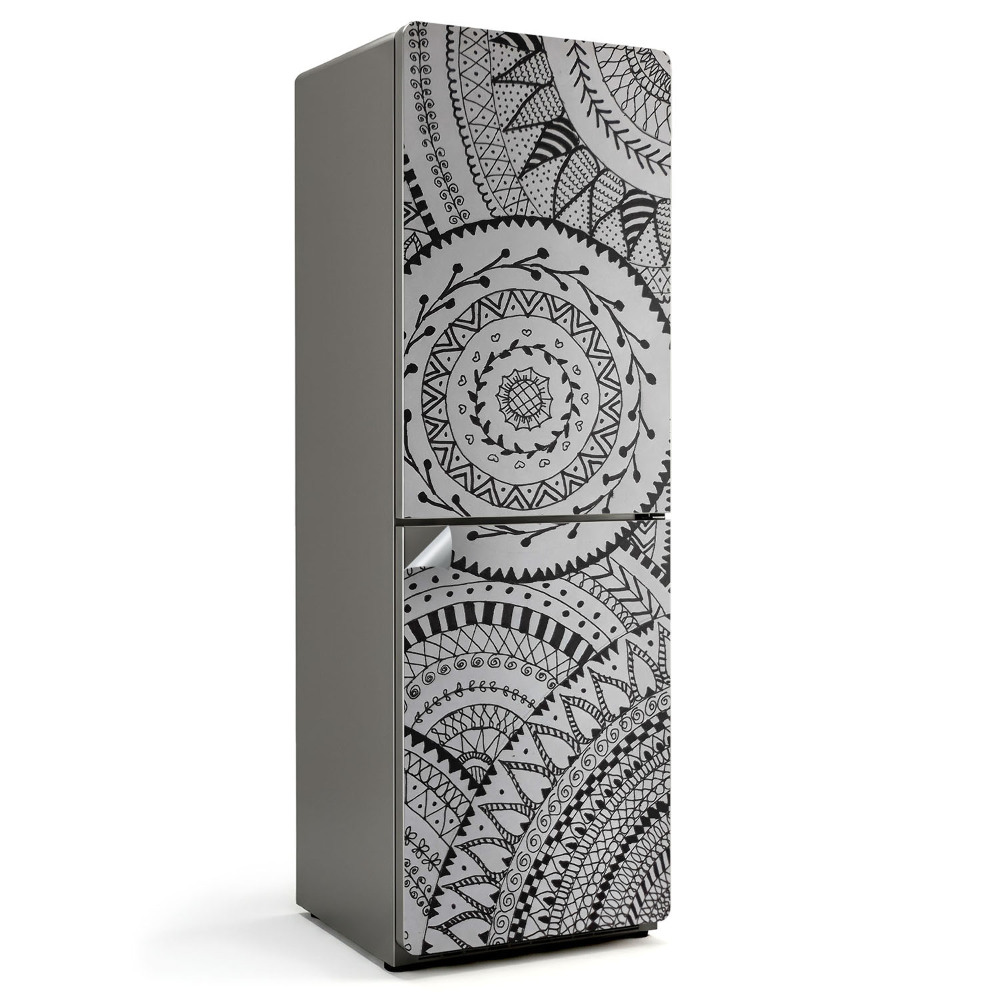 Okleina na lodówkę Wzory mandali w kręgach