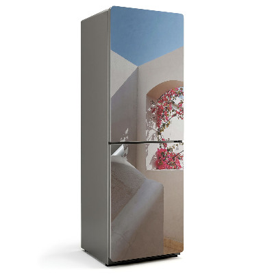 Okleina na lodówkę Architektura z roślinnością