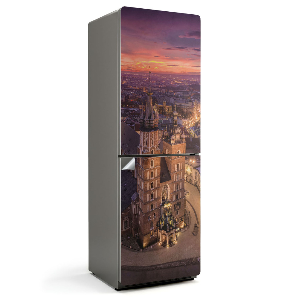 Nalepka na lodówkę Krakowska architektura nocą