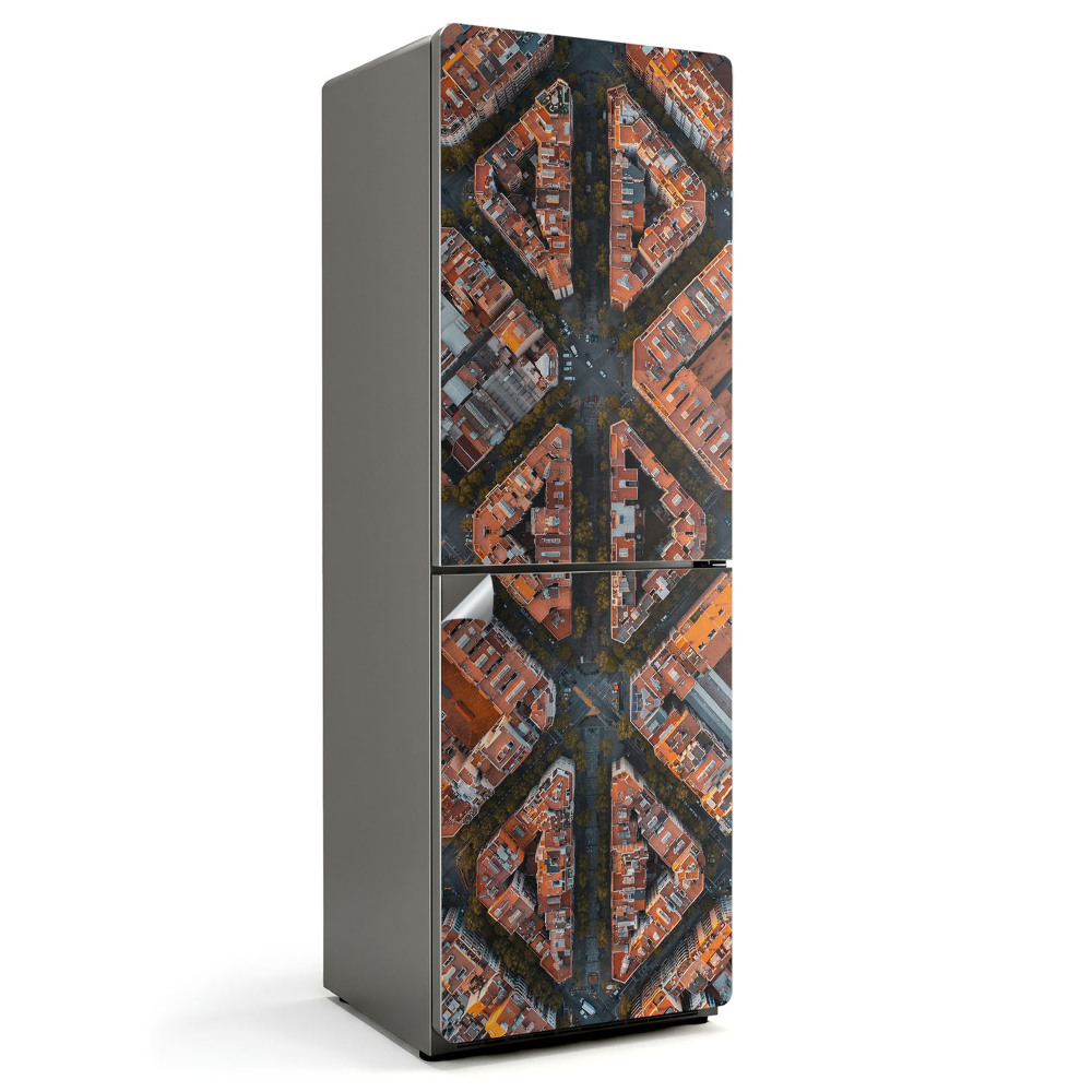 Naklejka na lodówkę Wzór architektoniczny z lotu ptaka