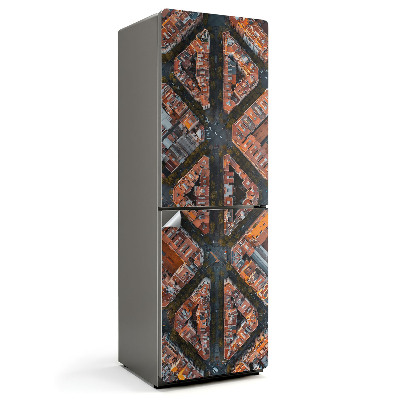 Naklejka na lodówkę Wzór architektoniczny z lotu ptaka