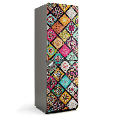 Nalepka na lodówkę Wzory w kolorowych rombach