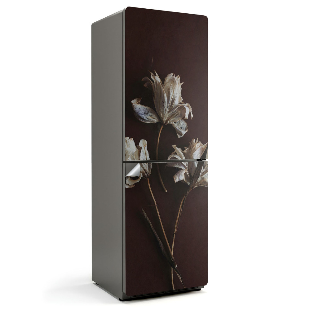 Naklejka na lodówkę Suszone kwiaty w detalu