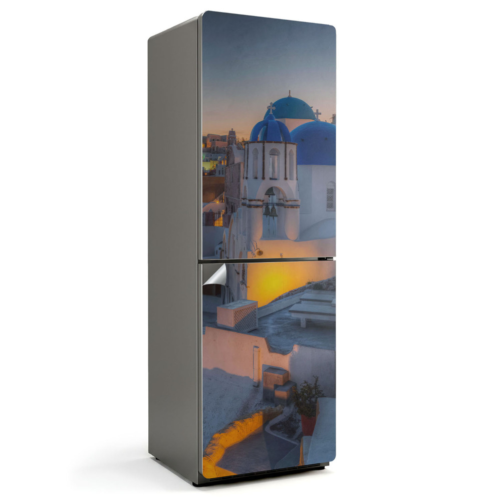 Okleina na lodówkę Malowniczy widok Santorini