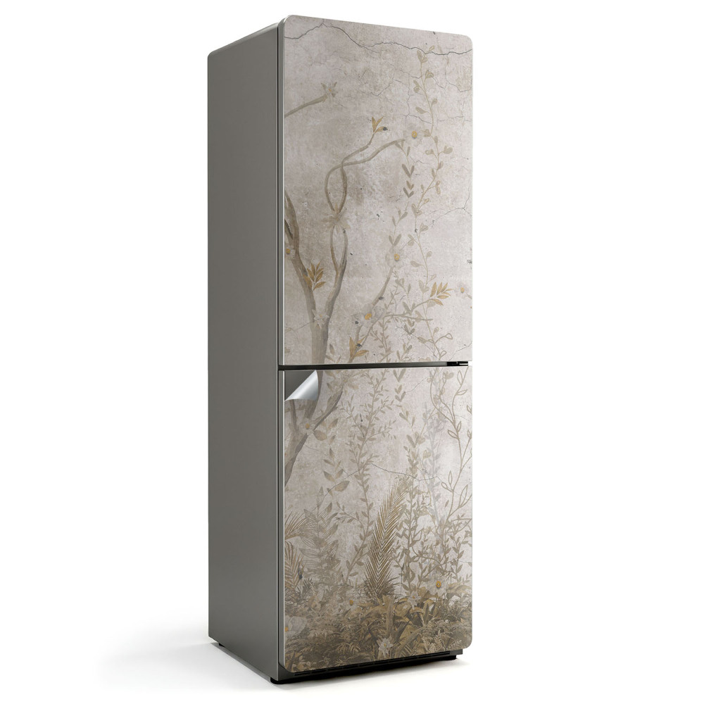 Nalepka na lodówkę Roślinny wzór z gałęziami