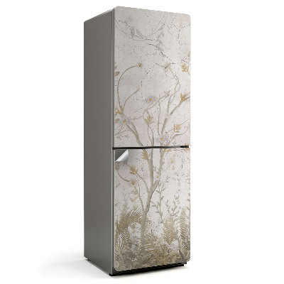 Okleina na lodówkę Roślinny wzór z gałęziami