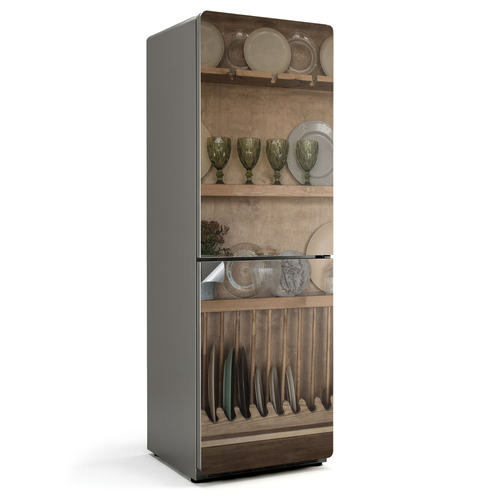 Naklejka na lodówkę Stylowa aranżacja naczyń