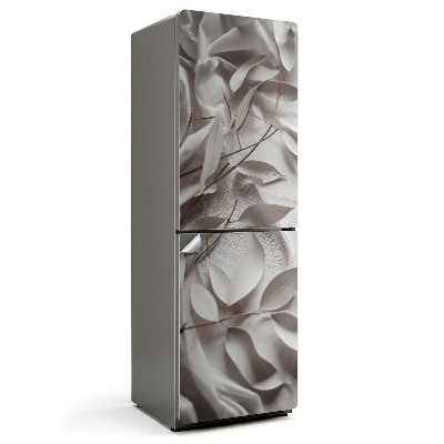 Okleina na lodówkę Papierowe liście na tkaninie