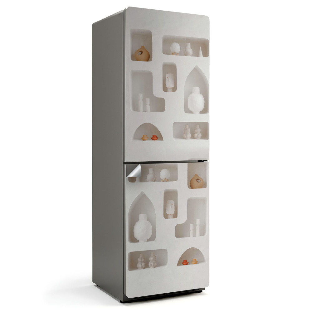 Naklejka na lodówkę Modernistyczne wnęki w ścianie