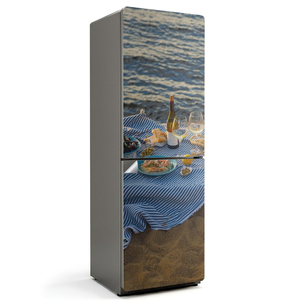 Okleina na lodówkę Romantyczna kolacja nad wodą