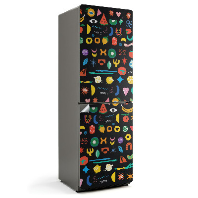 Nalepka na lodówkę Kolorowe abstrakcyjne kształty