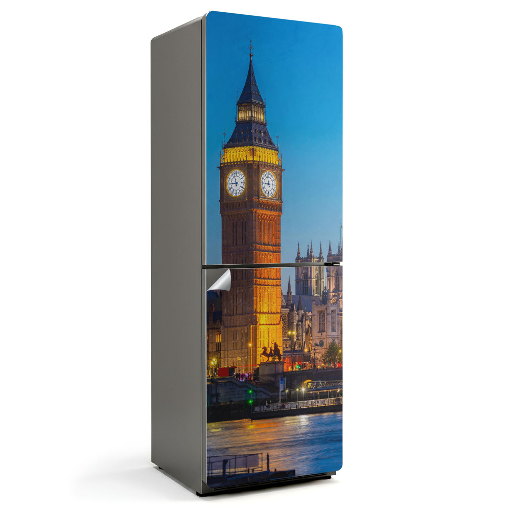 Okleina na lodówkę Big ben w Londynie nocą