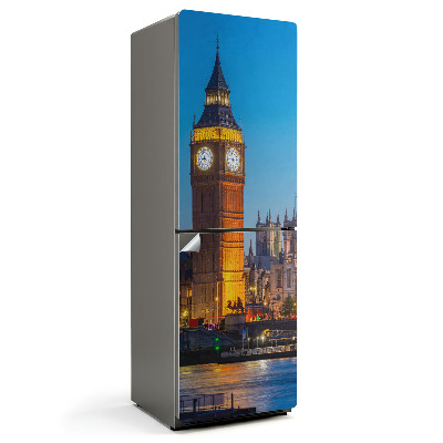 Okleina na lodówkę Big ben w Londynie nocą