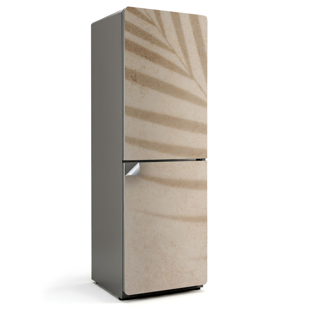 Naklejka na lodówkę Cień liści na tle piasku