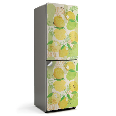 Okleina na lodówkę Owocowy wzór z liśćmi