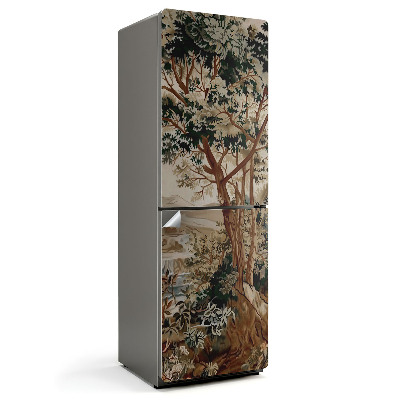Okleina na lodówkę Naturalny pejzaż z drzewami