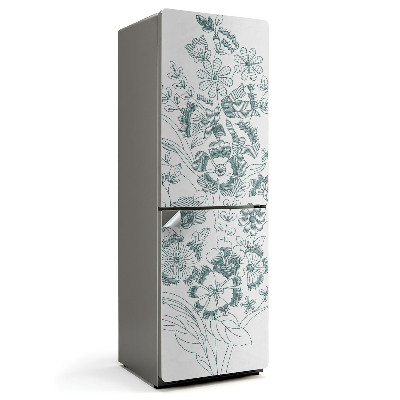 Okleina na lodówkę Kwiatowy ilustracja z detalami