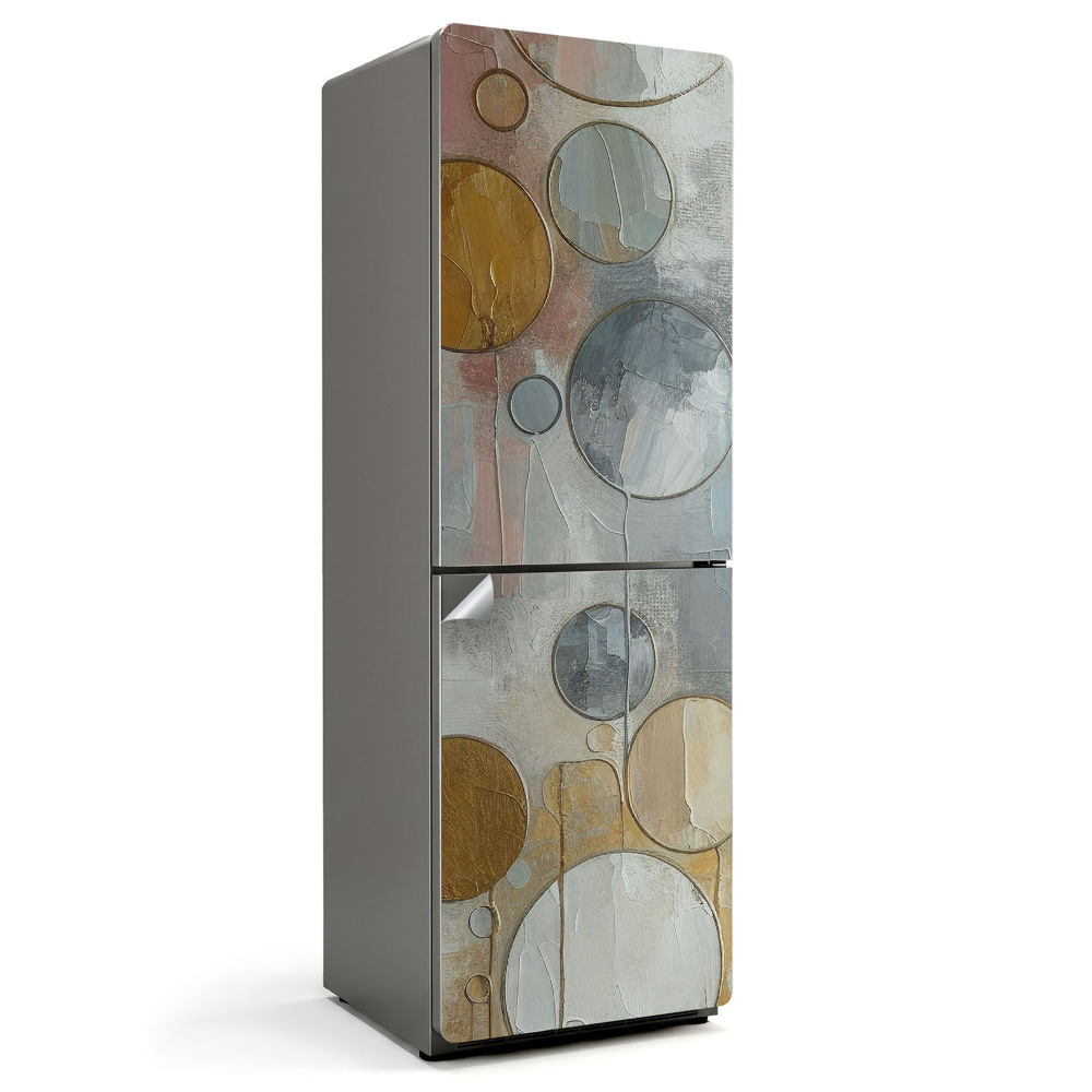 Nalepka na lodówkę Abstrakcyjne malarskie okręgi