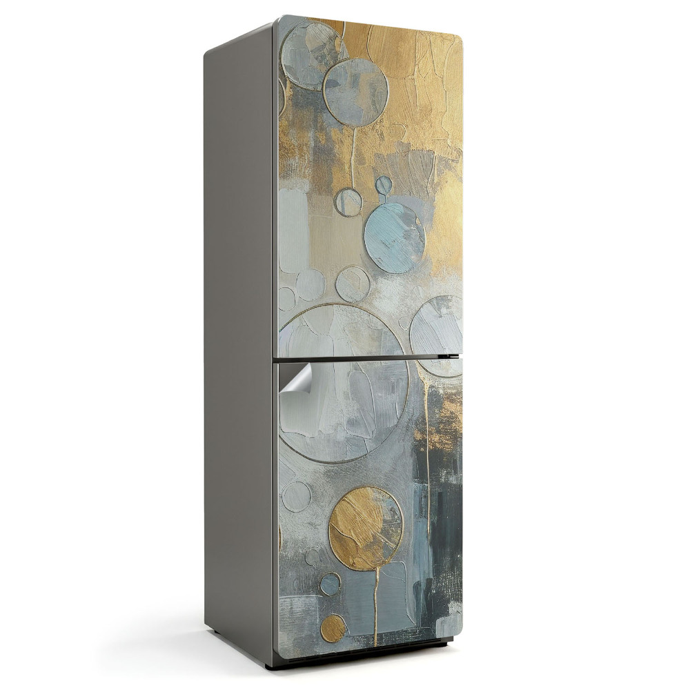 Okleina na lodówkę Abstrakcyjne malarskie okręgi