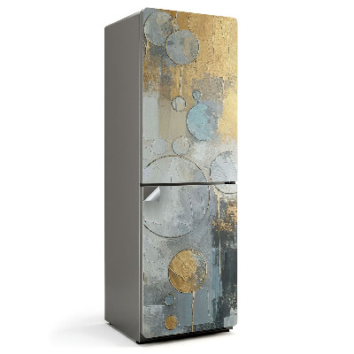 Okleina na lodówkę Abstrakcyjne malarskie okręgi