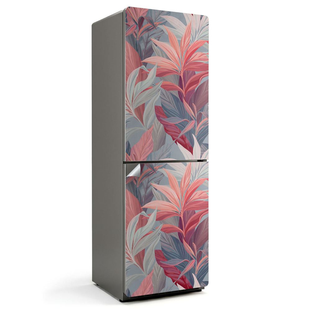 Nalepka na lodówkę Roślinny wzór z liśćmi