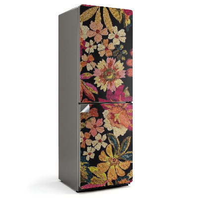 Okleina na lodówkę Kwiatowy wzór haftu