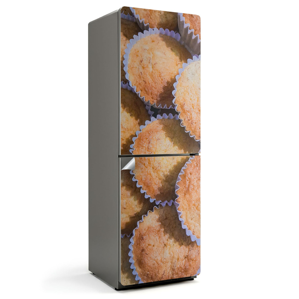 Naklejka na lodówkę Pyszne muffinki w papierkach