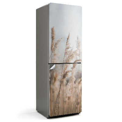 Okleina na lodówkę Trawy na tle mgły