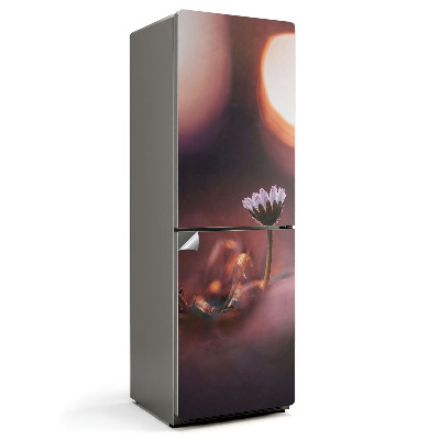 Naklejka na lodówkę Delikatny kwiat o poranku