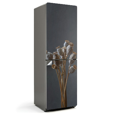 Naklejka na lodówkę Bukiet suchych główek maków