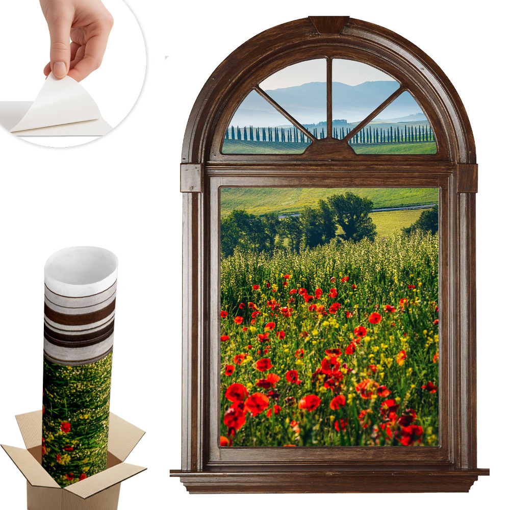 Naklejka na ścianę okno 68x100 Malowniczy pejzaż