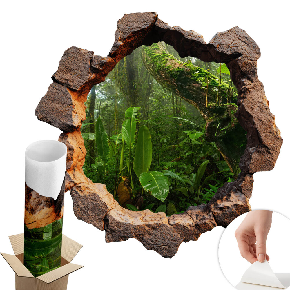 Dziura w ścianie 3D 100x99 Zielone cudo