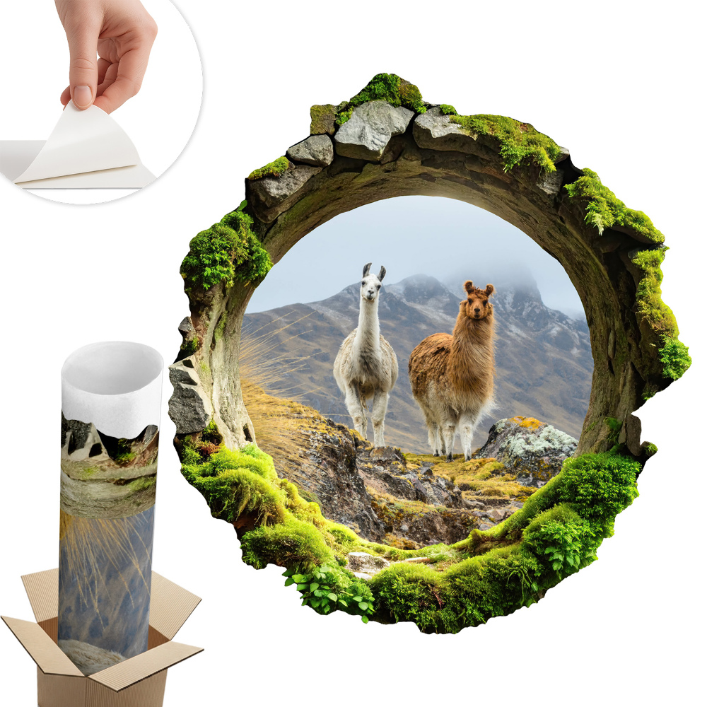 Dziura w ścianie 3D 93x100 Górska oaza