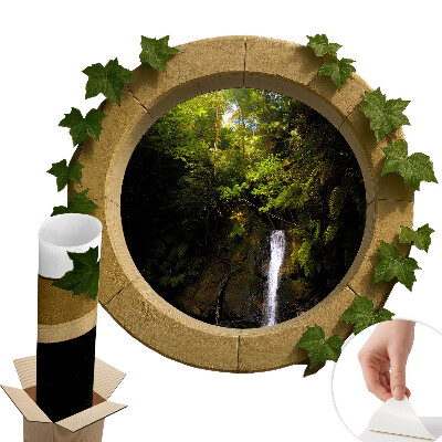 Naklejka na ścianę okno 100x87 Zielony pejzaż