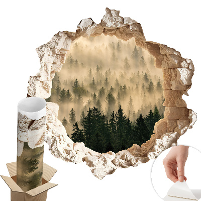 Dziura w ścianie 3D 100x97 Mistyczny las