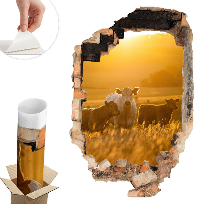 Dziura w ścianie 3D 86x130 Wiejski pejzaż